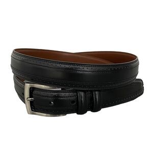 Stafford Essential Black Bonded Leather Belt Men's Size 44/110